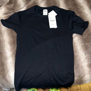 Black Slim Fit Zara T Shirt